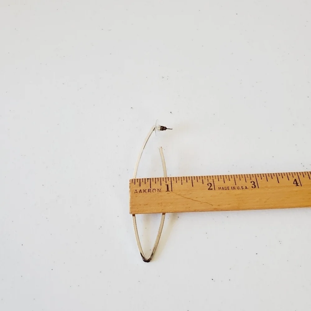 Silver-toned Geometric Long‎ Earrings One Pair